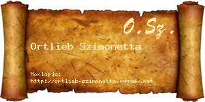 Ortlieb Szimonetta névjegykártya